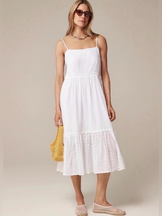 J. Crew Dresses & Skirts - J.Crew Women’s White Sorrento dress in cotton voile, Size Small